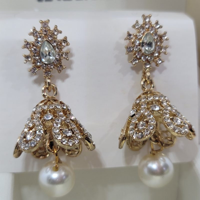Champagne and Pearl Jhumka - Image 2