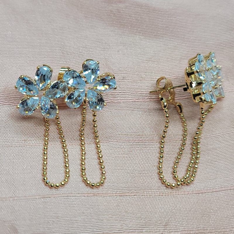 Crystal Flower Earring - Image 3