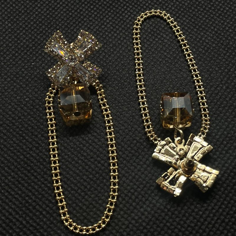 Cross Tassel Drop Earrings - Image 3