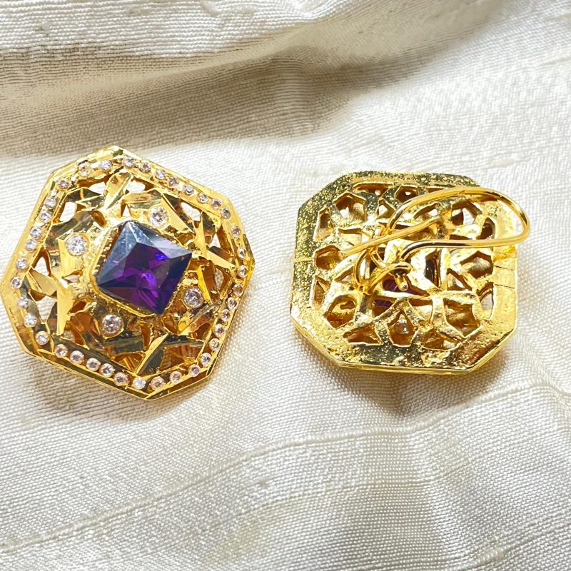 Gem Square Earrings - Image 3