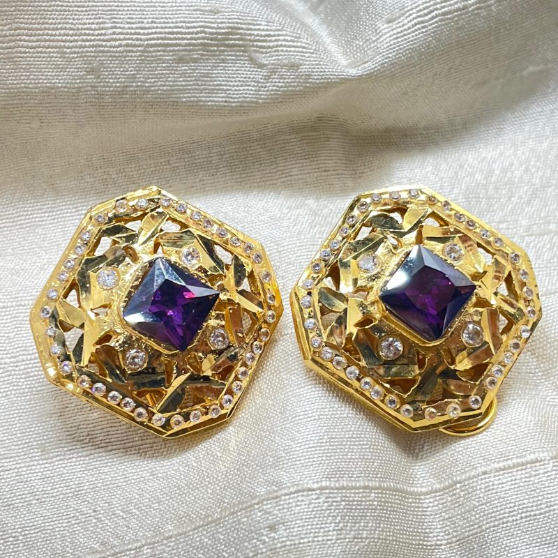 Gem Square Earrings