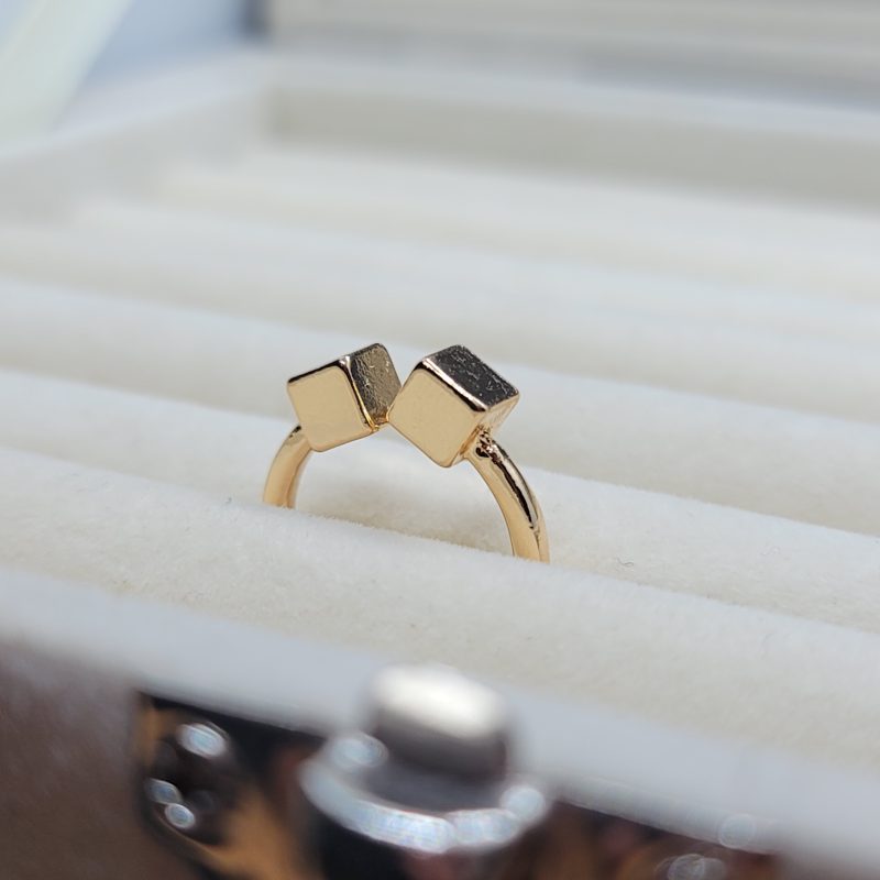 Gold Cubic Ring