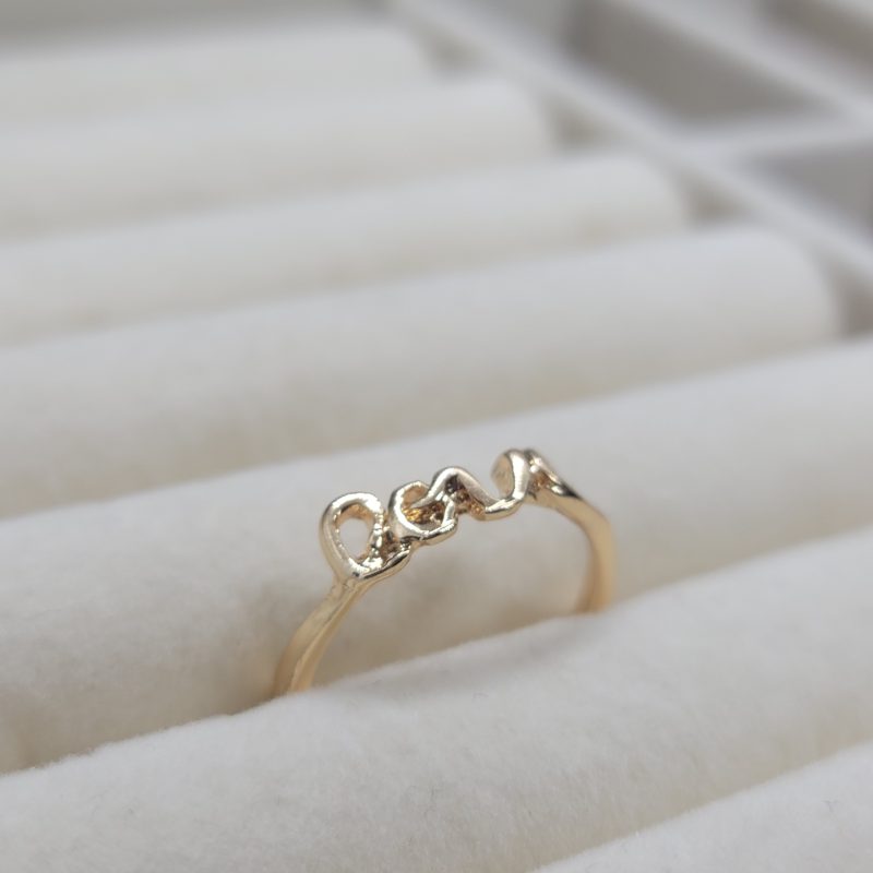 Golden Love Ring