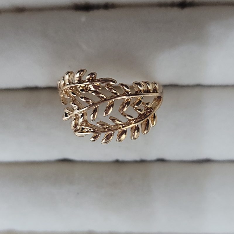 Golden Branch Leaf Ring - Image 3