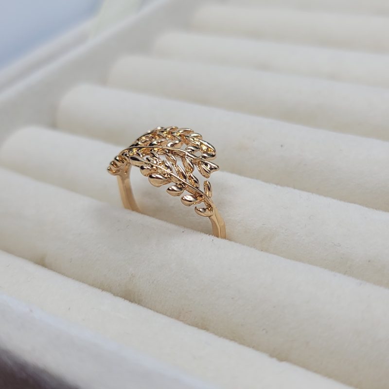 Golden Branch Leaf Ring - Image 2