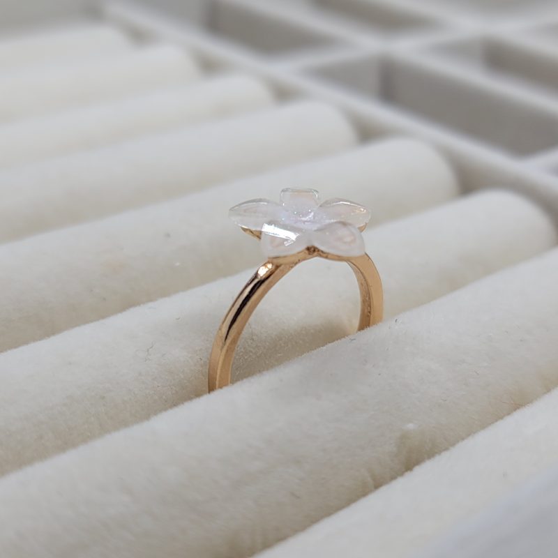 White Cherry Blossom Ring