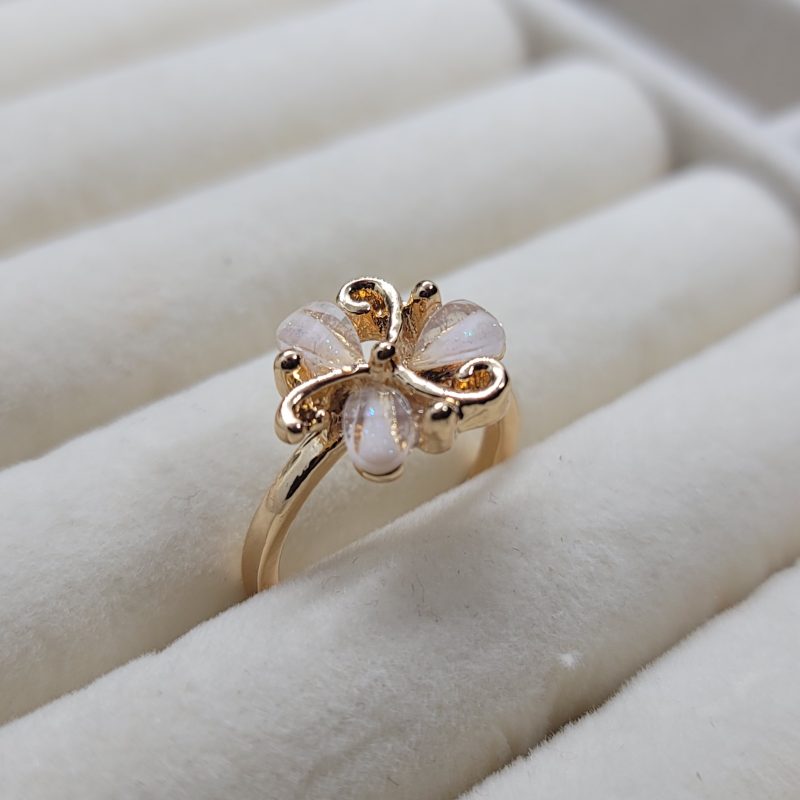 Sterling Floral Ring Golden - Image 2