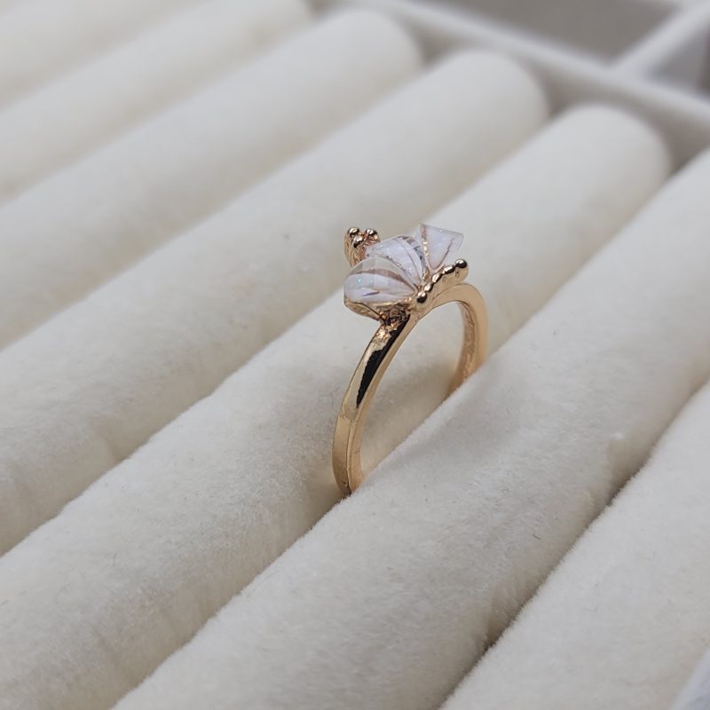 Crown Ring With White Stone - Image 3