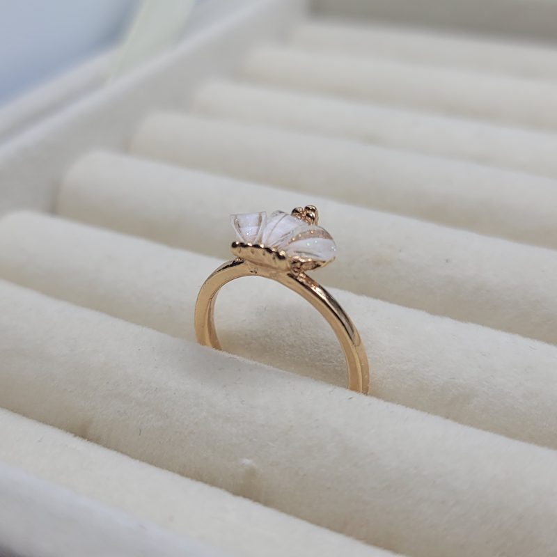Crown Ring With White Stone