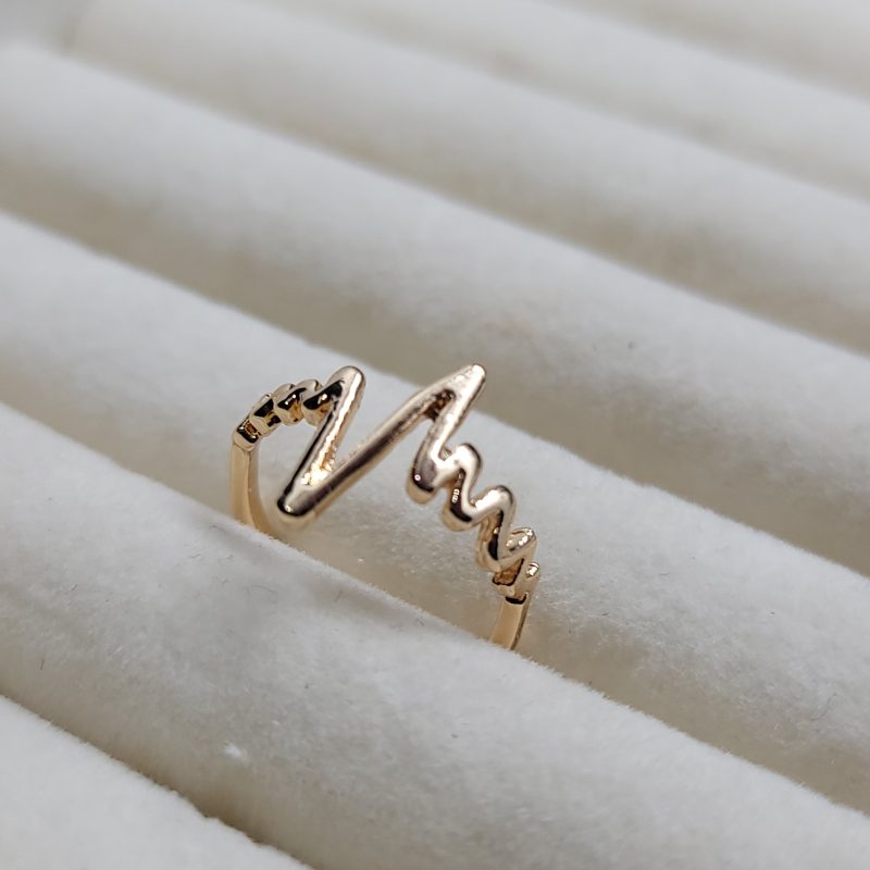 Vintage Gold Lifeline Ring