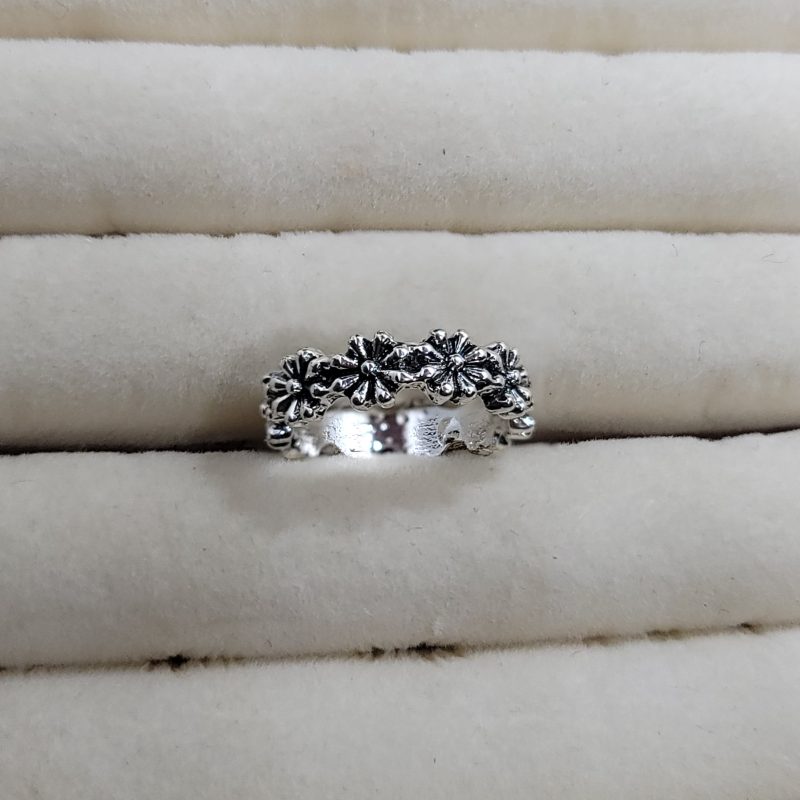 Sterling Silver Flower Ring - Image 2