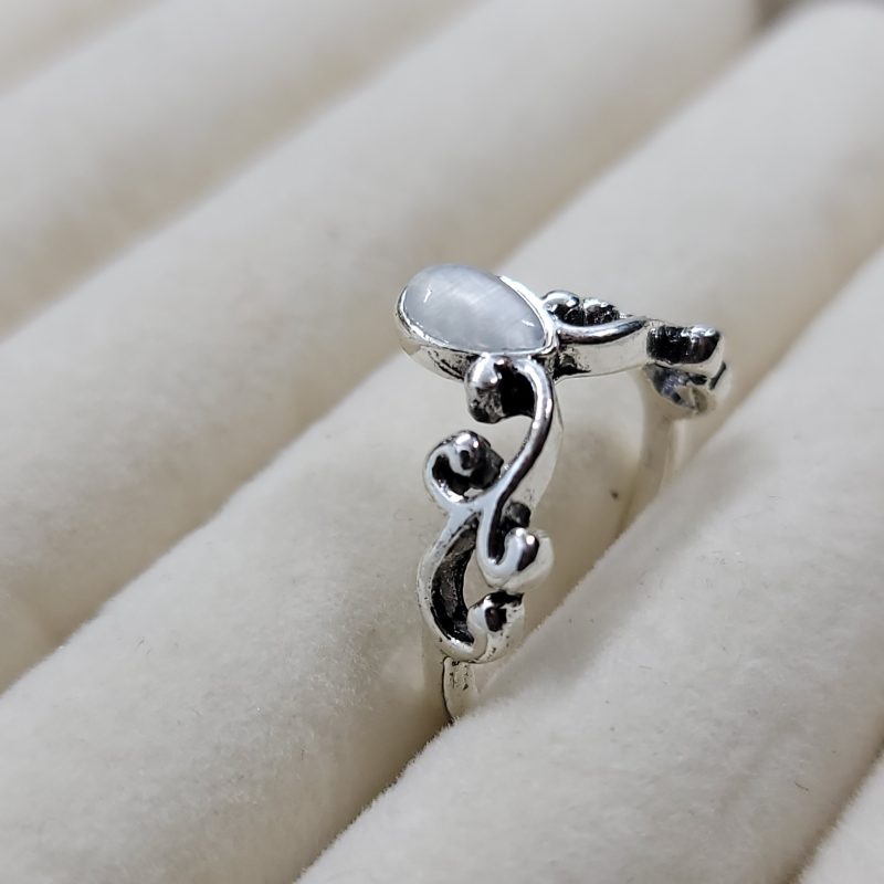 Boho Silver Stone Ring - Image 3