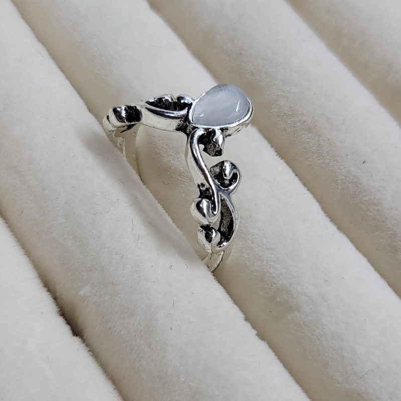 Boho Silver Stone Ring - Image 2