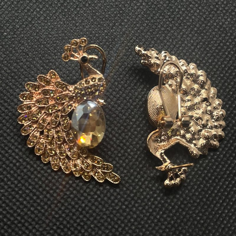 Champagne Peacock Earrings - Image 3